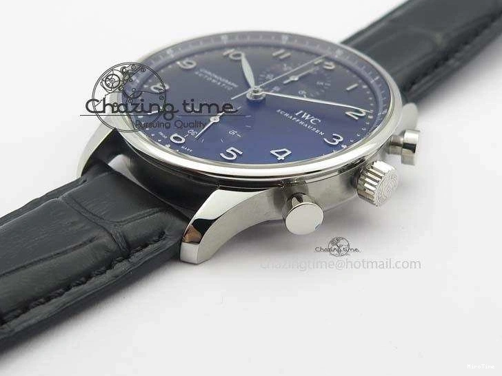 MIROTIME 0517 Reliable Portuguese IW371447 ZF 1:1 Best Edition SS Black Dial On Black Leather Strap A79350 V 7274